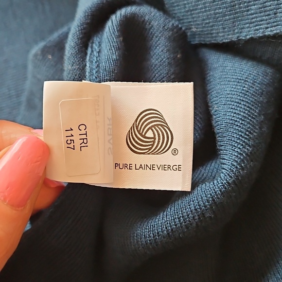 Saint James New Wool Blue Cardigan Sweater Est. Size Large - Picture 12 of 16